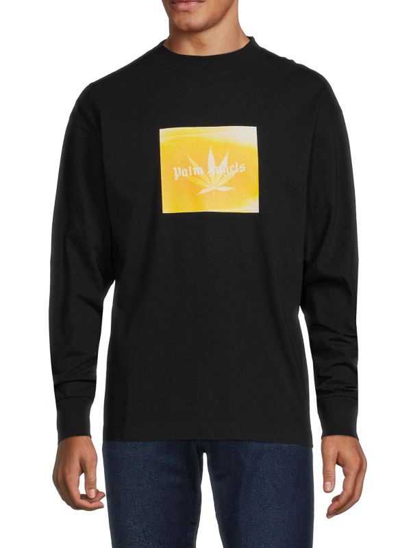 Palm Angels Leaf Graphic Crewneck Sweatshirt